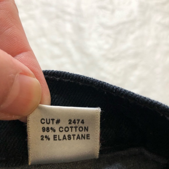 J Brand 9612 Noir Black Skinny Zip Ankle Jeans 25 - Picture 12 of 13